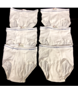 6 Pairs Vintage Fruit Of The Loom Boys Briefs Underwear White Size 12 Large - €48,58 EUR