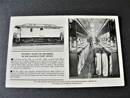 Seventy Years of Progress in the Railway Post Office - Chicago- 1930s Postcard. - £11.87 GBP