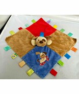 Taggies Puppy Dog Security Baby Blanket Lovey Blue Red Brown 14” CLEAN S... - $18.75 CAD