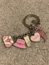 Coach Pink Breast Cancer Awareness Keyring Key Chain Purse Boots Glove Heart - £29.89 GBP