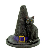 Black Cat Witch Hat 3209 Incense Cone Stick Burner Holder 4.5&quot; H - $572.86 MXN