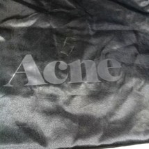 Acne Shiny Black Drawstring Dust Bag Shoes Cover 19&quot;x15.5&quot; Good Condition - $12.99