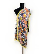 The Limited Y2K Vintage Scarf Lightweight Yellow and Blue Floral Modal - $11.65