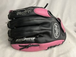 Rawlings Fast Pitch Softball Glove Black Pink Leather FP22SB 12 Inch Right Throw - $19.80