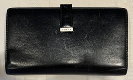 Coach Vintage Lexington Wallet 90s Water Buffalo Leather Long Flap Black - $49.00