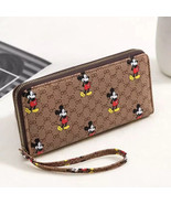 Brown Women Wallet Cute Mickey Mouse Disney Purse Cash Credit Phone Hold... - £13.19 GBP