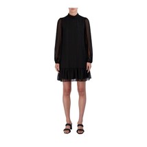 BCBG Paris Womens Black Onyx Long Sleeve Sheered Dress, Size M NWT - £22.32 GBP