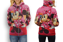 Cute Minnie Mouse Disney Hoodie Sporty Casual Graphic Zip up Hoodie for ... - £26.18 GBP+