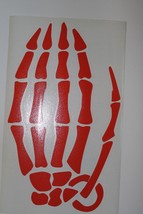 New Die Cut GRENADE Skeleton Hand Sticker WINDOW DECAL Orange 9&#39; x 5.5&quot; ... - £4.71 GBP