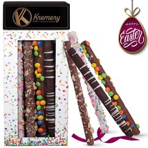 Kremery Easter Dark Milk Chocolate Covered Pretzel Rods Gift Basket in C... - £42.82 GBP