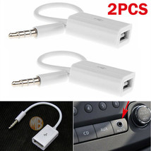 2X 3.5Mm Male Aux Audio Plug Jack To Usb 2.0 Female Converter Cord Cable... - $17.99