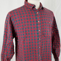 Vintage LL Bean Freeport Maine Plaid Double Layer Cotton Shirt XL Button... - $24.99