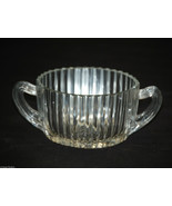 Queen Mary Clear Open Sugar Bowl by Anchor Hocking Ribbed Depression Sta... - £10.27 GBP