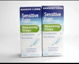 (2) Bausch + Lomb Sensitive Eyes Rewetting Drops 1oz Contact Lenses EXP ... - $829.09 MXN