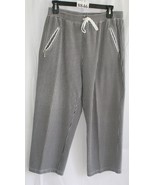 KIM ROGERS SIZE MEDIUM WHITE BLACK TWEED PANTS COTTON SPANDEX #8846 - $8.42