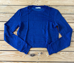 active USA NWOT women’s crop pullover long sleeve shirt size S blue P8 - £10.85 GBP