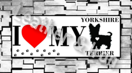 New I Love My Yorkshire Terrier Dog Design Vinyl Checkbook Cover Yorkie - £7.02 GBP