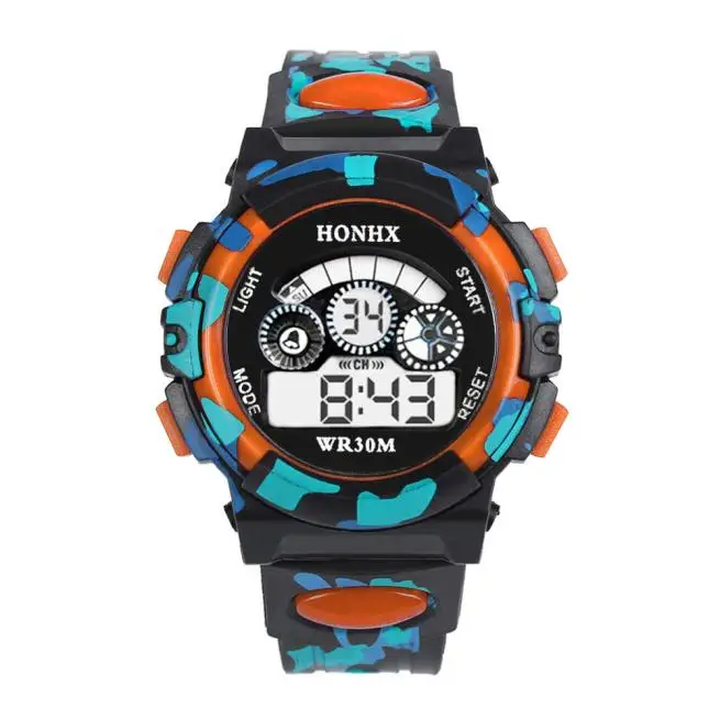 Sporting Electronic Watch For Boys Children Contrasting Colors Sporting Wrist Wa - £23.95 GBP