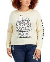 Love Tribe Womens Plus Size Leopard-House Snoopy-Graphic T-Shirt,Rutabaga,1X - £35.28 GBP