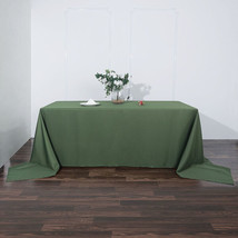 Moss Green Polyester 90X156&quot;&quot; Rectangle Tablecloths Wedding Home Linens Sale Gif - £20.86 GBP