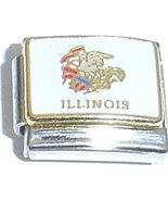 Illinois State Flag Italian Charm - $12.06 CAD