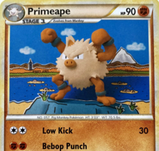 Pokémon TCG Primeape HS Unleashed 22/95 Regular Rare 90 LP 2010 LP - £4.78 GBP