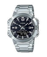 Casio Analog Digital World Time Stainless Steel AMW870D-1A Men&#39;s Watch - £63.49 GBP