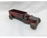 Vintage Red Die Cast Iron Truck Car Toy 3 1/2&quot; - $53.45