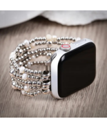 cape diablo Shimmering Pearl Stretch Apple Watch Strap-SIZE LARGE - $84.03