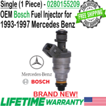 BRAND NEW OEM Bosch 1Pc Fuel Injector for 1994, 1995 Mercedes-Benz SL320 3.2L I6 - £73.45 GBP