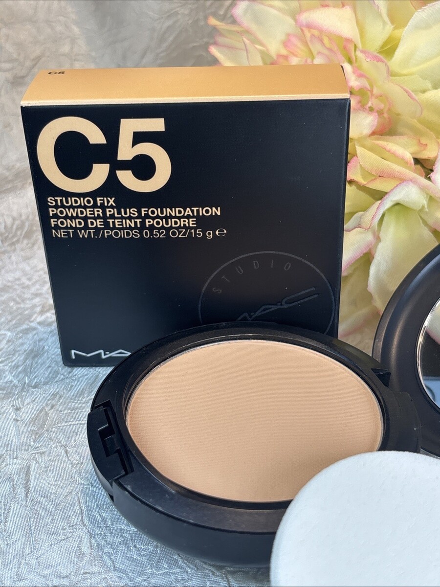 MAC Studio Fix Powder Plus Foundation - C5 - 15g/0.52oz NIB Original For... - $24.70