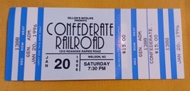Confederate Railroad Band Unused Full Concert Ticket Weldon NC January 1996 - $6.80