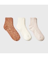 Universal Thread Women's 3 Pack Ribbed Ankle Socks Oatmeal Cream Rust New - $276.50 MXN Universal Thread Women's 3 Pack Ribbed Ankle Socks Oatmeal Cream Rust New - $276.50 MXN