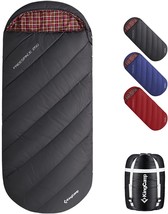 KingCamp Big and Tall Flannel Sleeping Bag, Extra Wide Portable Packable XL - £70.73 GBP
