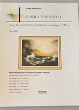 Sunset Near Lands End Cornwall - Painting by T. Moran - Cross Stitch Pattern - £7.11 GBP