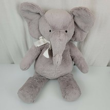 Pottery Barn Kids Gray Stuffed Plush Soft Chamois Elephant Big Huge Jumbo 28&quot; - £79.12 GBP