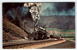 Railroad Postcard Locomotive Steam Train Rail 7606 Baltimore &amp; Ohio Vintage - $7.13