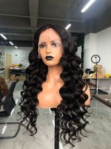 18 inch loose wave human hair lace front wig 180% density - £251.63 GBP+