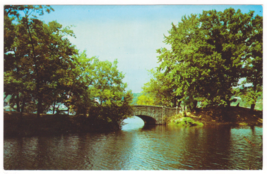 Vtg Postcard-Stone Bridge-Beardsley Park, Bridgeport CT-Dexter Press-Chr... - £1.25 GBP