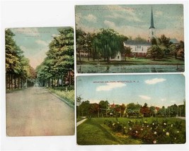 3 Westfield New Jersey Postcards Presbyterian Church Mountain Ave Park Westfield - £14.08 GBP