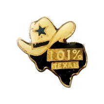 1990s 101% Texan Texas State Pin Enamel Filled Hat Vintage Collectible F6E - $370.63 MXN