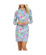NWT Ladies IBKUL LARISA Turquoise Multi Long Sleeve Mock Golf Dress - S ... - $1,430.40 MXN