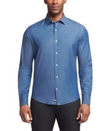 Tommy Hilfiger Men&#39;s Flex Reg Fit Washed Untucked Dress Shirt Blue-17-17... - €34,23 EUR