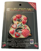 Mary Engelbreit Number 8 Eight Super Magnet Enesco Hearts Love Flowers - $10.10
