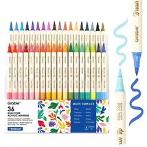 36 Colors Dual Tip Acrylic Markers Non-Toxic Drawing Art Projects Crafti... - $62.32
