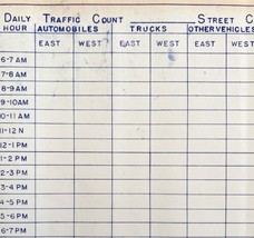 1958 Railroad Bangor Aroostook Daily Traffic Count Sheet Blueprint J10 DWDD15 - £132.91 GBP