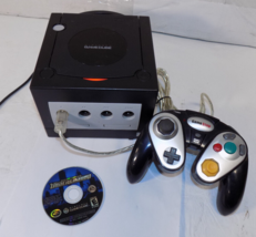 Nintendo GameCube System DOL-001 Black w/ Power Cord RF Unit Remote 1 Game - £147.11 GBP