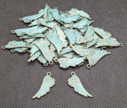 Lot of 60 Metal Turquoise Copper Color Angel Wings Earrings Findings Art... - $7.50