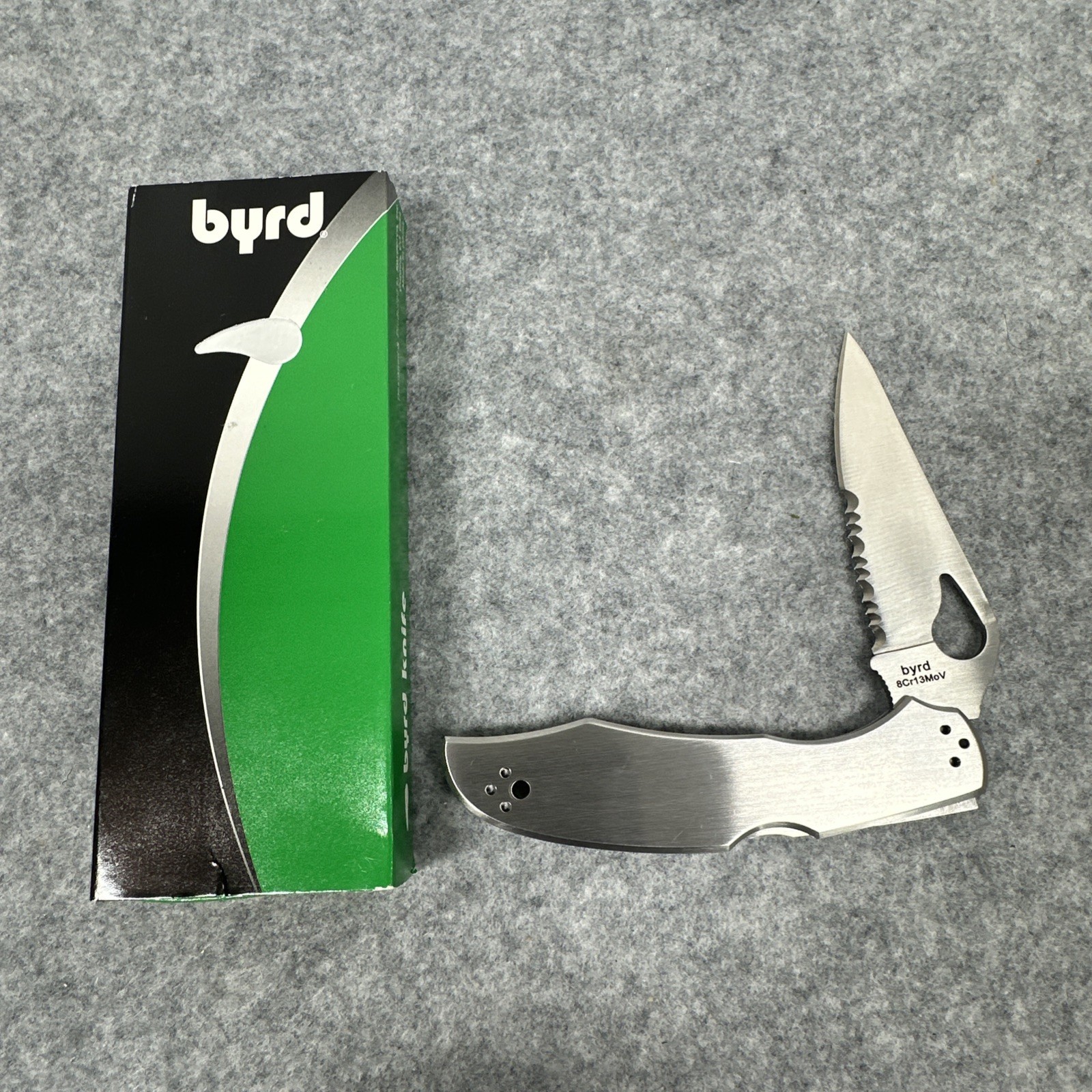 Spyderco BY03PS2 Byrd Cara Cara Folding Knife Combination Edge Blade  - $37.99