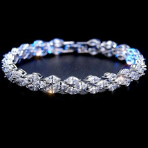 7.50 Ct Marquise Cut Lab-Created Diamond Tennis Bracelet 14K Yellow Gold Plated - £146.93 GBP